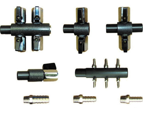 2 Way 3/8" Hosetail (Cross) LA45+Hi-blow 40 (inc tails) - Selective Koi Sales